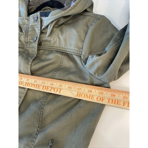 ONLY Blue Denim Military Field Utility Anorak jacket Sz M Drawstring Capsule - Picture 8 of 10